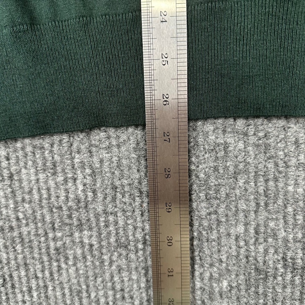 Banana Republic V-Neck Sweater Mens Large Dark Green Silk Cotton Cashmere Luxury - Picture 6 of 6